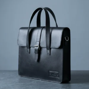 Everyday Leather Briefcase: front three-quarter view