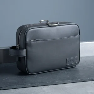 Hanging Toiletry Case: front three-quarter view