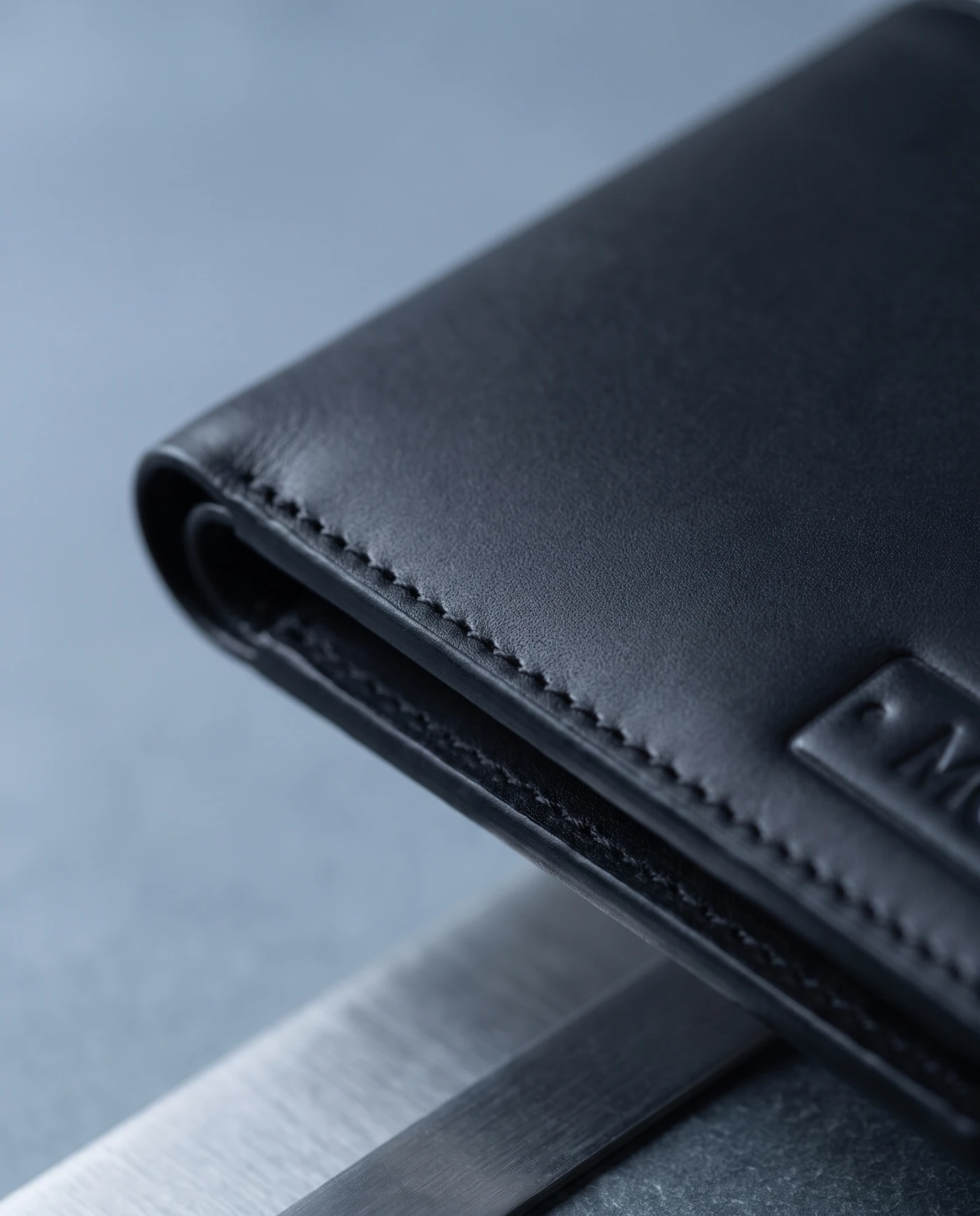 Leather Bifold Wallet: close-up detail