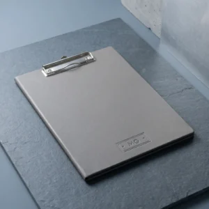 Leather Clipboard Folio: front three-quarter view