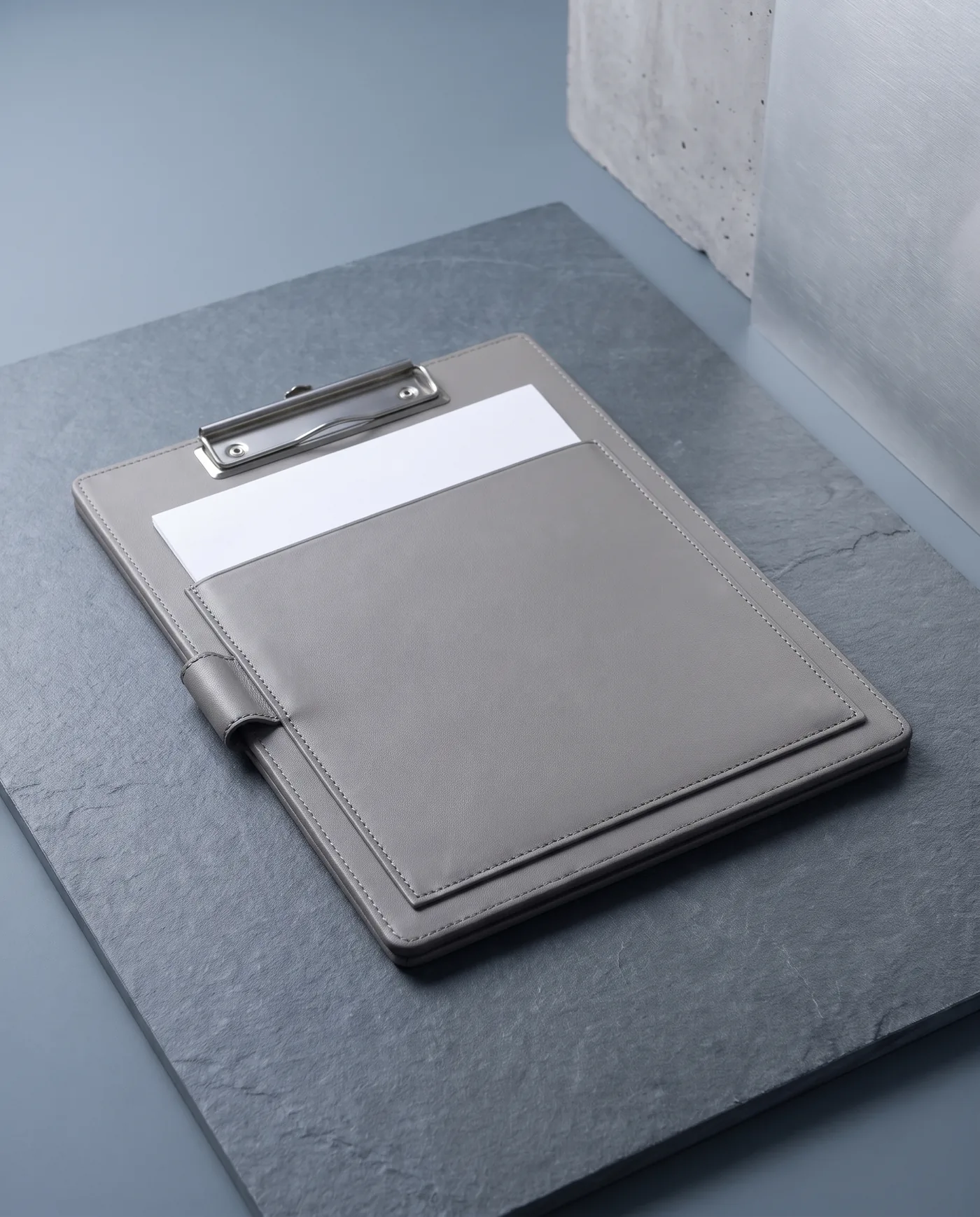 Leather Clipboard Folio: inside view