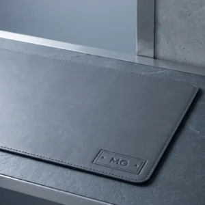 Leather Desk Mat: front three-quarter view
