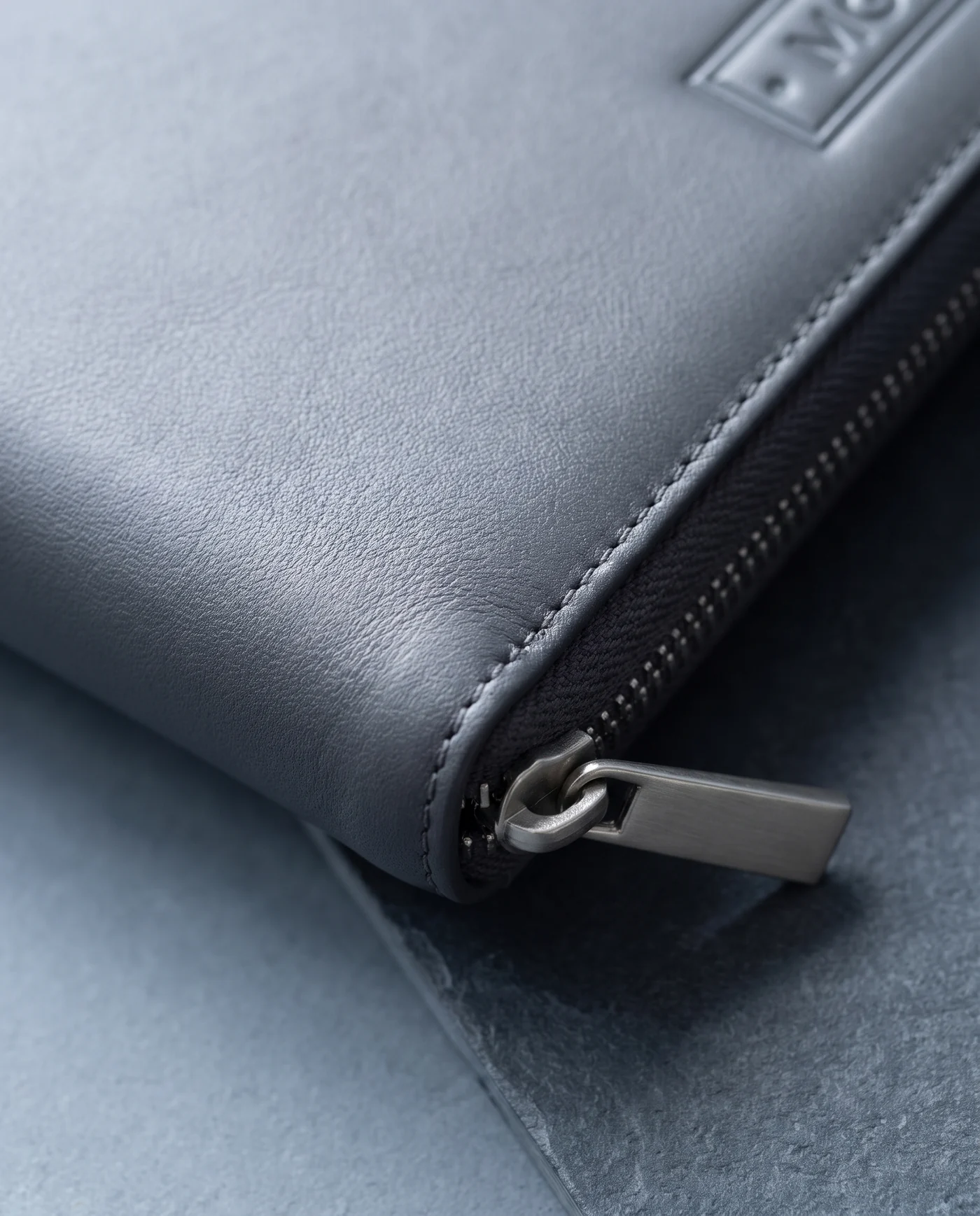 Leather Document Case: close-up detail