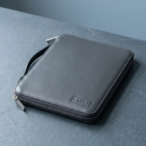 Leather Document Case: front three-quarter view