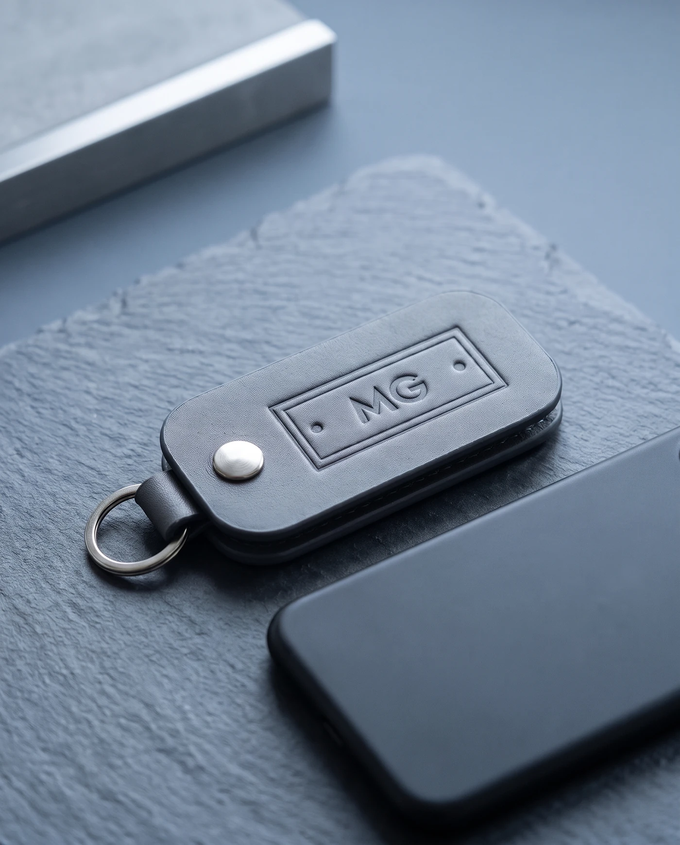 Leather Key Organizer: shown in use