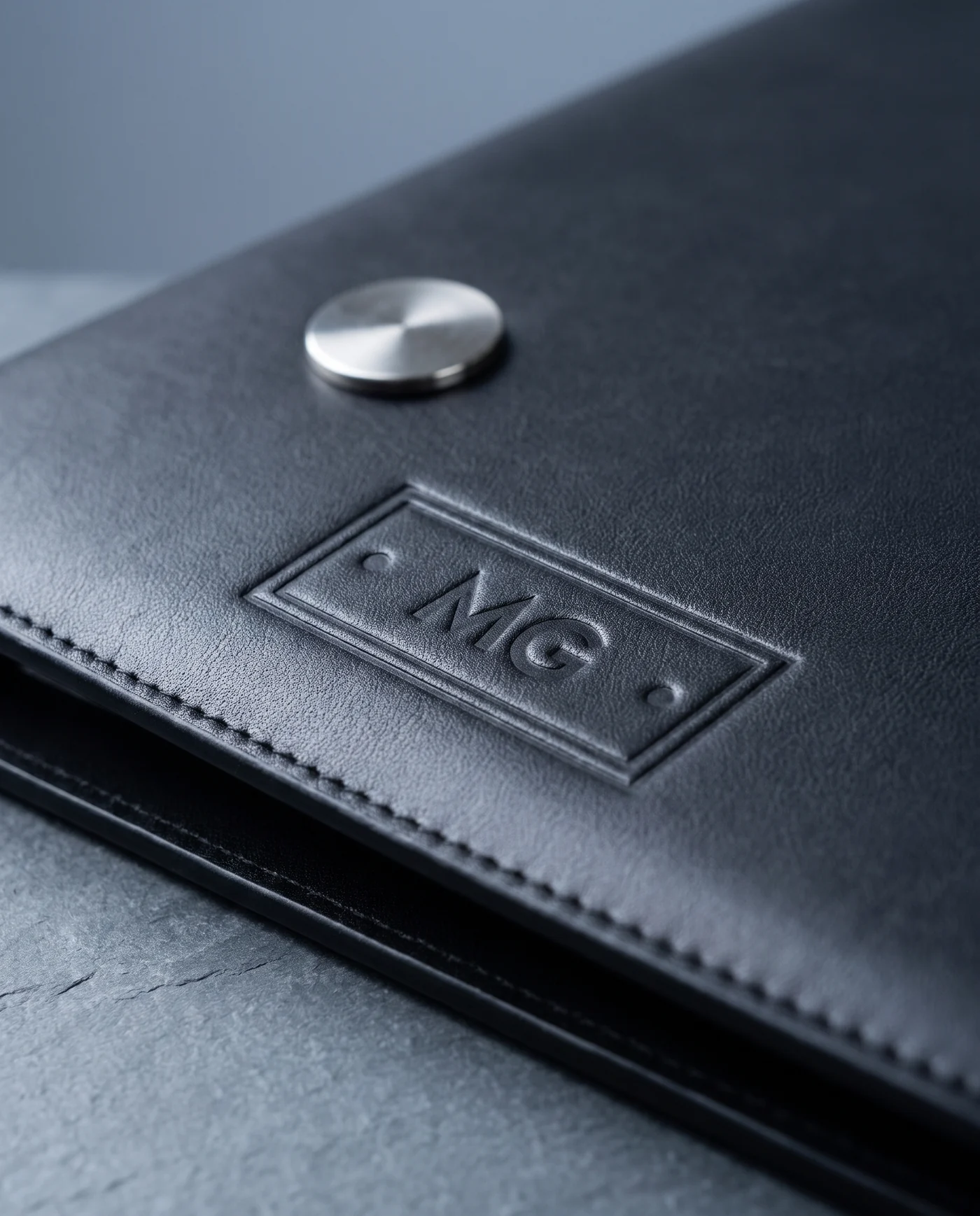 Leather Packing Folder: close-up detail