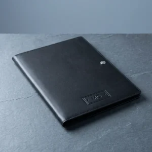 Leather Packing Folder: front three-quarter view