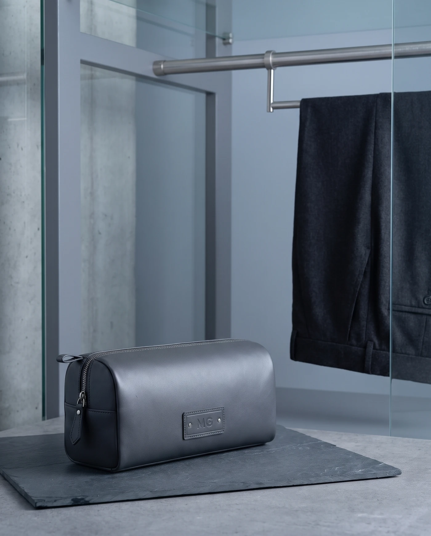 Leather Shoe Bag: shown in use