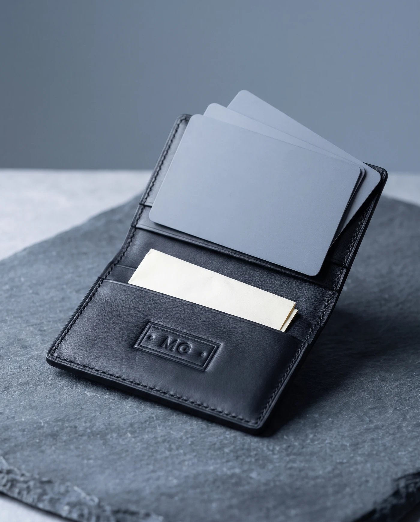 Slim Leather Card Case: inside view